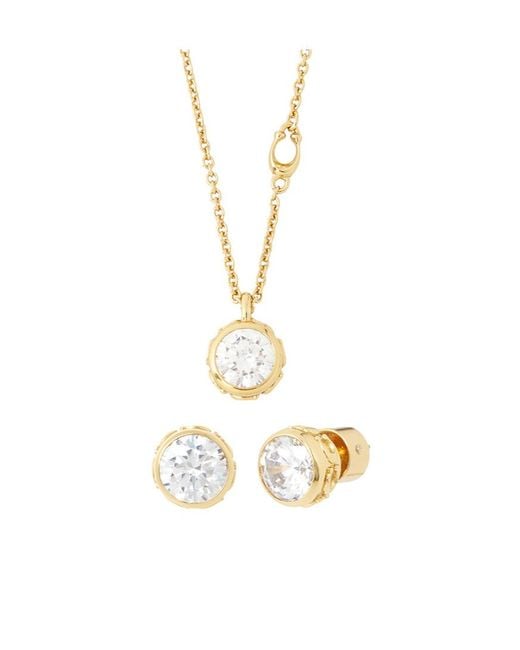 COACH Metallic Ecklace Earring Set