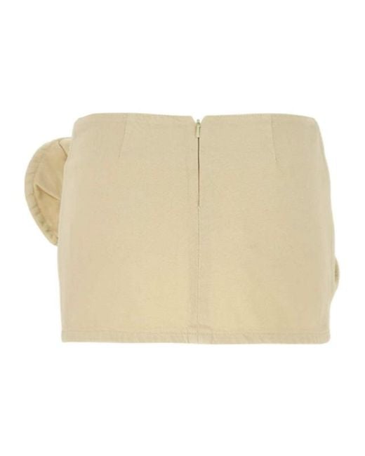 Magda Butrym Natural Floral Patch Mini Skirt