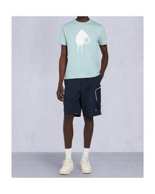 Moose Knuckles Blue Tristan Crinkle Drawstring Shorts for men