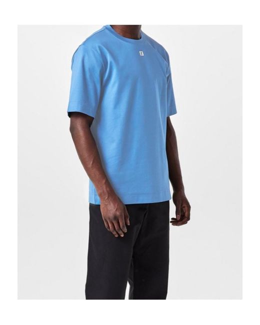Fendi Blue Metal Ff Tee for men