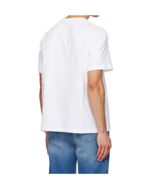 we11done White Crew Neck Short-Sleeved T-Shirt for men