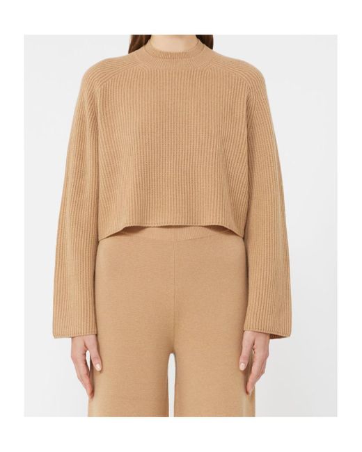 Max Mara Natural Fishermans Rib-Knit Wool And Cashmere Jumper