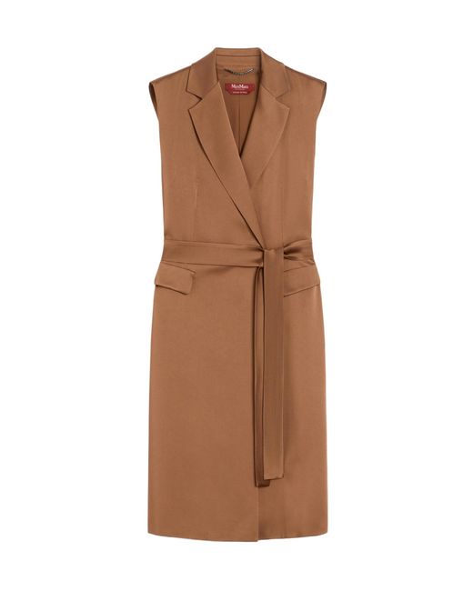 Max Mara Brown Studio Belted Gilet