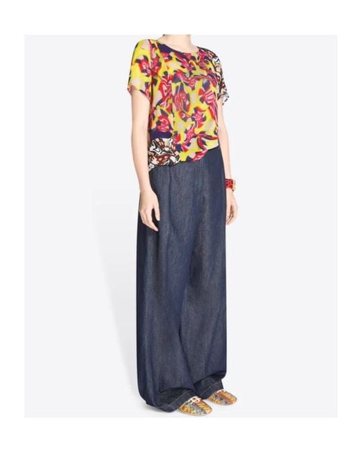 Dries Van Noten Blue Wide-Leg Jeans