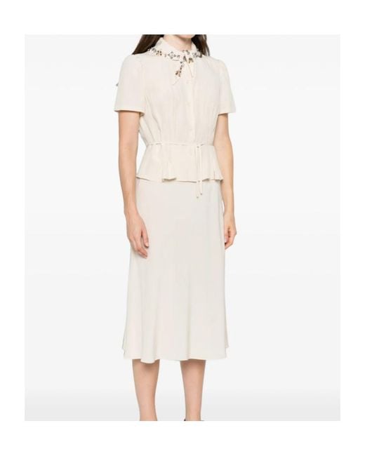 Prada White Short Sleeve Dress