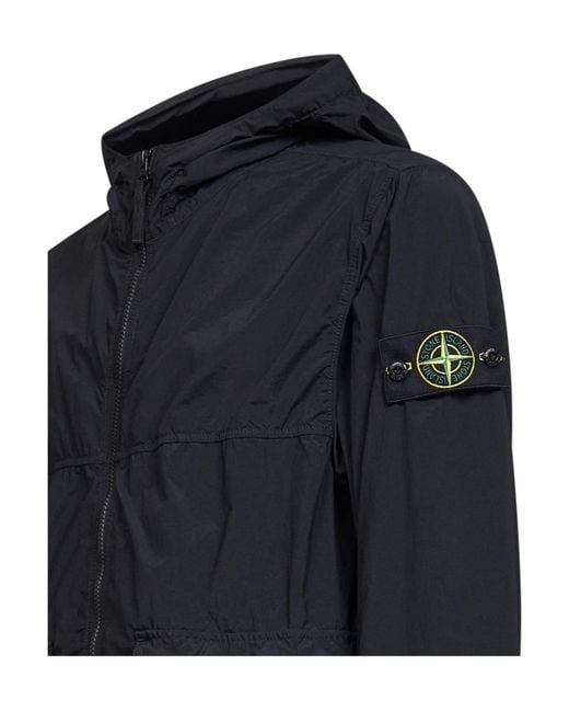 Stone Island Black Nylon Short Hooded Parka<Br for men