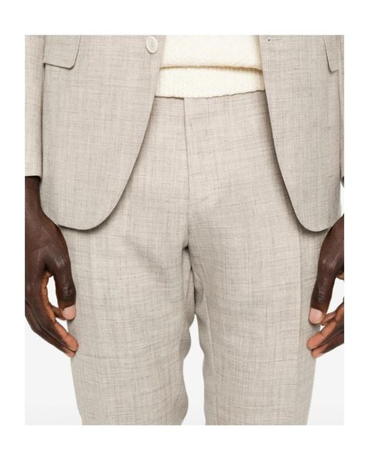 Canali White Single-Breasted Suit Jacket for men