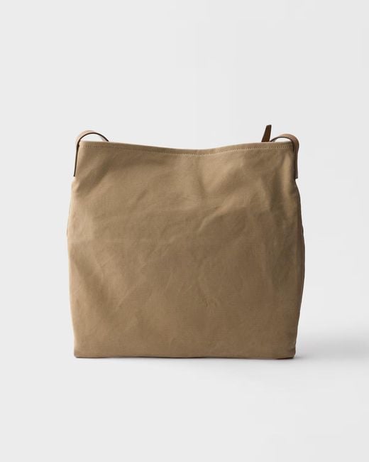 Prada Natural Route Canvas And Leather Shoulder Bag for men