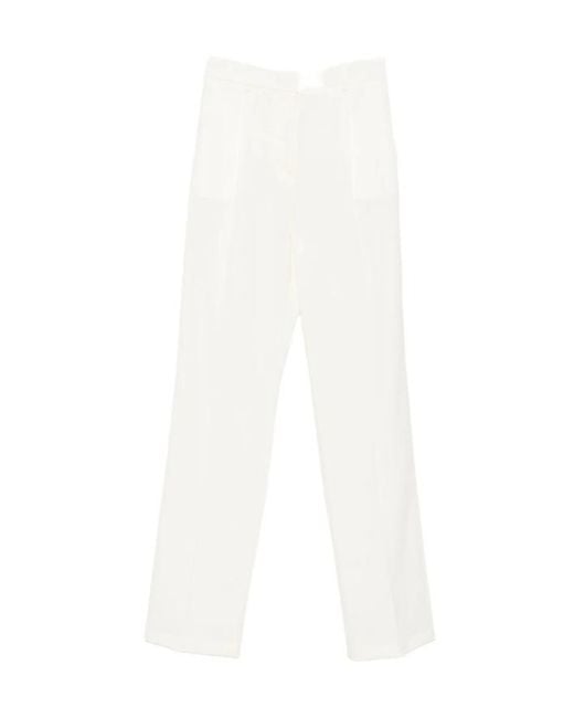 Elisabetta Franchi White Trousers