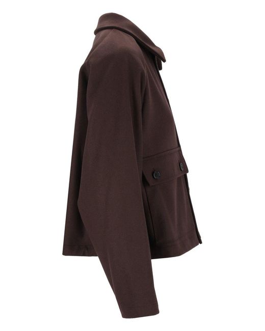 Barena Brown Aria Loose-Fit Jacket