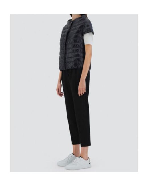 Herno Black Greta Short-Sleeved Puffer Jacket
