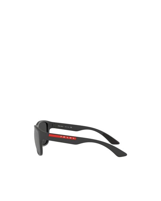 Prada Linea Rossa Metallic Prada Eyewear Square Frame Sunglasses for men