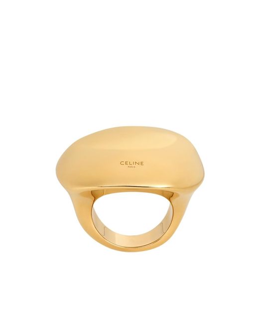 Céline Metallic Formes Abstraites Sphere Ring