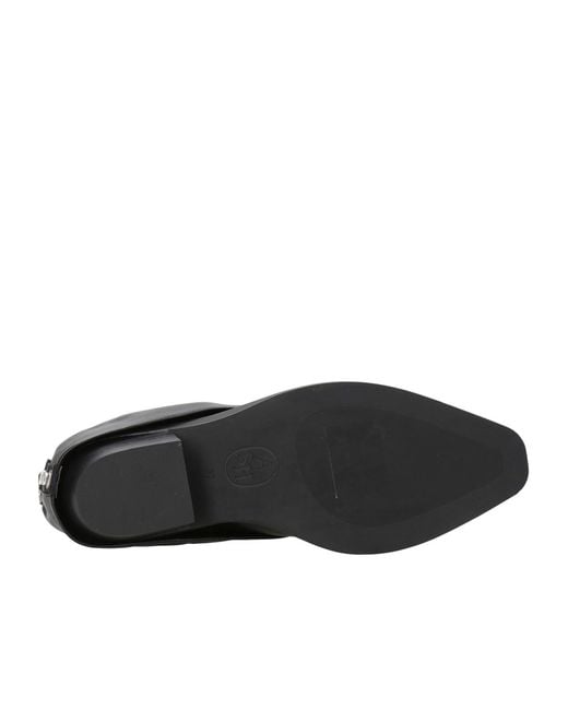 Ash Black Round-Toed Boots