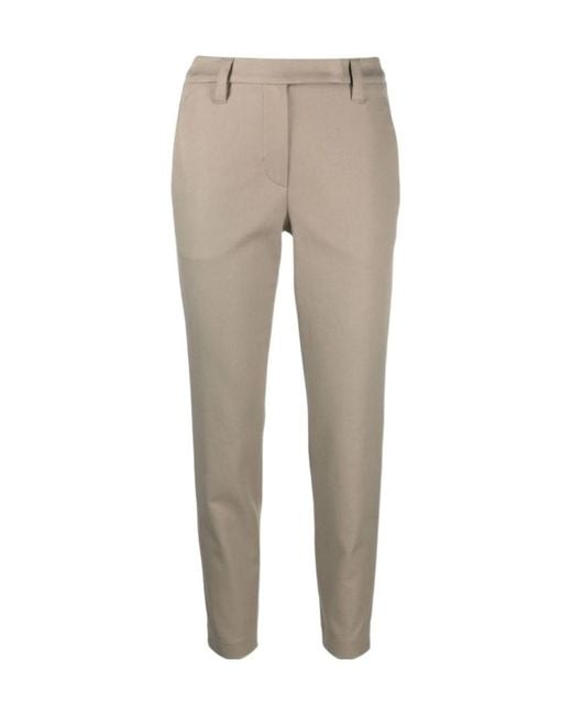 Brunello Cucinelli Gray Cropped Stretch Trousers