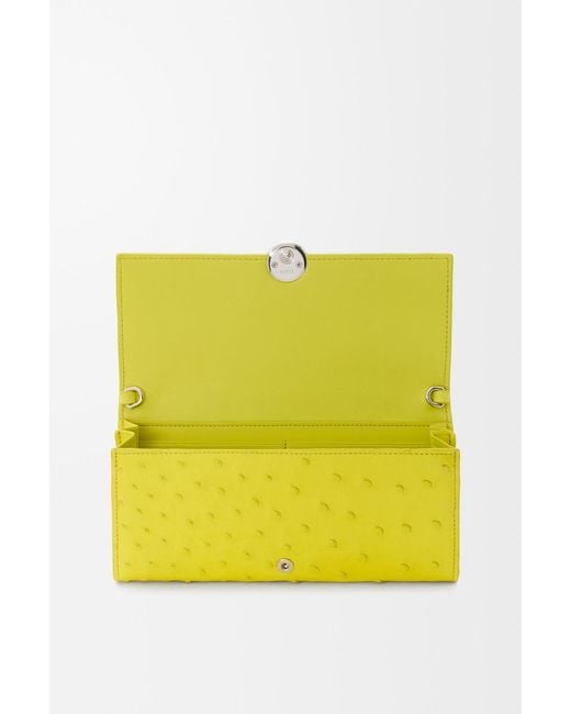 Loewe Yellow Pebble Wallet On Chain
