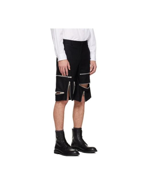 Comme des Garçons Black Belt Loops Shorts for men