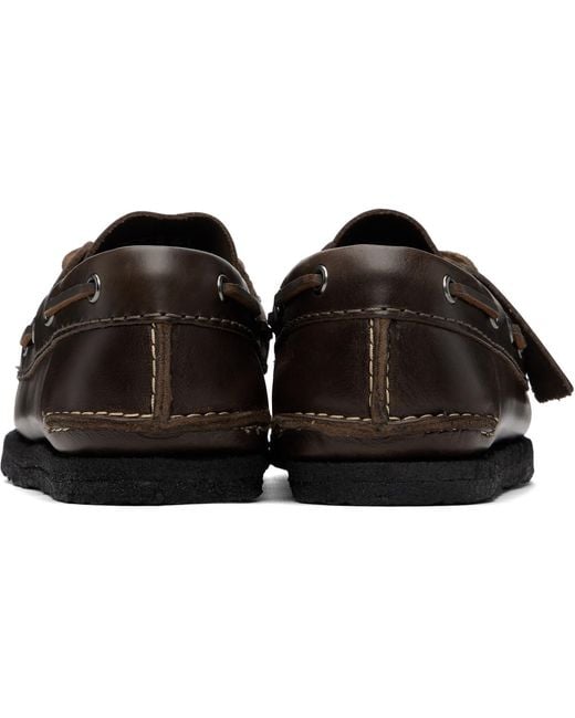 Clarks Black Godney Boat Shoes for men
