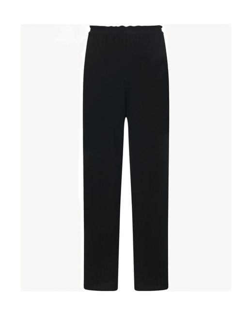 The Row Black High Waist Drawstring Pants