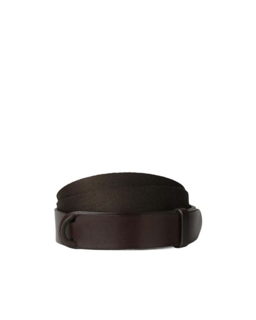 Orciani Black Unbuckled Belt for men