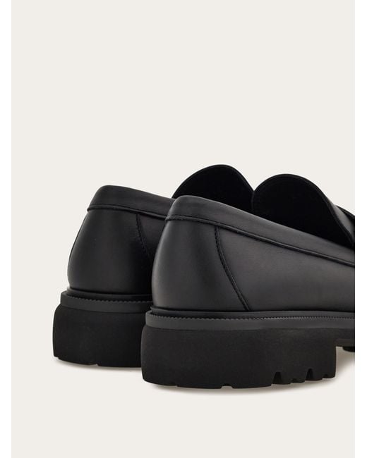 Ferragamo Black Ferragamo Gancini Ornament Loafers for men