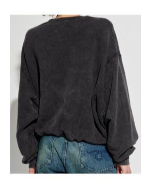 R13 Black New York Balloon Crewneck Sweatshirt