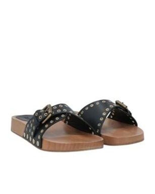 Isabel Marant Brown Leather Flat Sandals