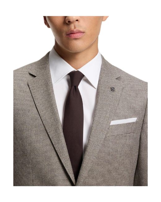 Boss Gray Single-Breasted Blazer for men