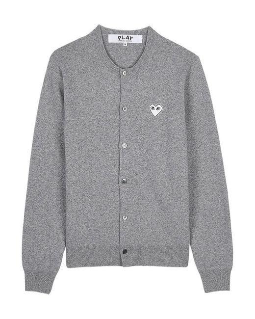 Comme des Garçons Gray Long-Sleeve Cardigan for men
