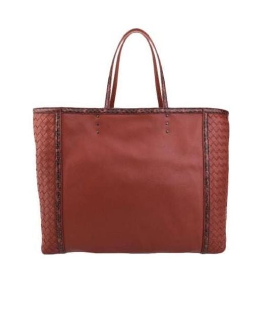 Bottega Veneta Red Logo Handbag