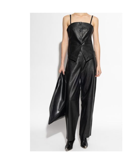 Samsøe & Samsøe Black Samsøe Samsøe Saharpal Leather Pants