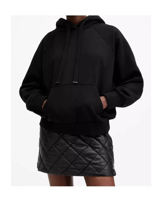 AllSaints Black Sequin Logo Pullover Sweater
