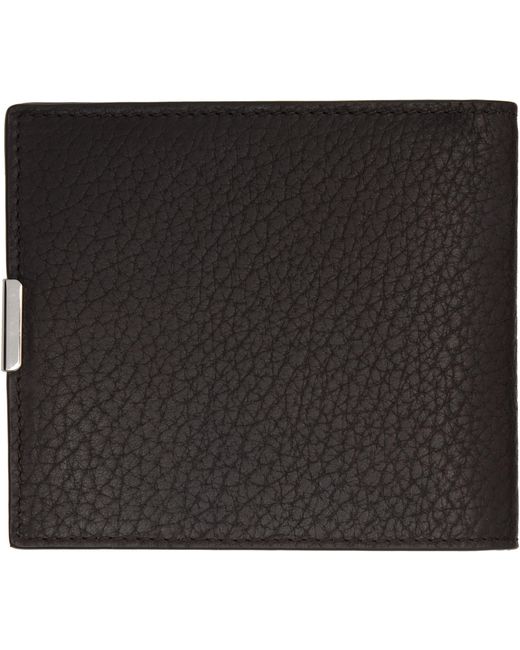 Lemaire Black Soft Tab Bifold Wallet for men