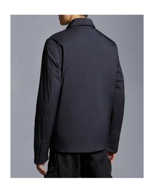 Moncler Blue Tortisse Down Shacket for men