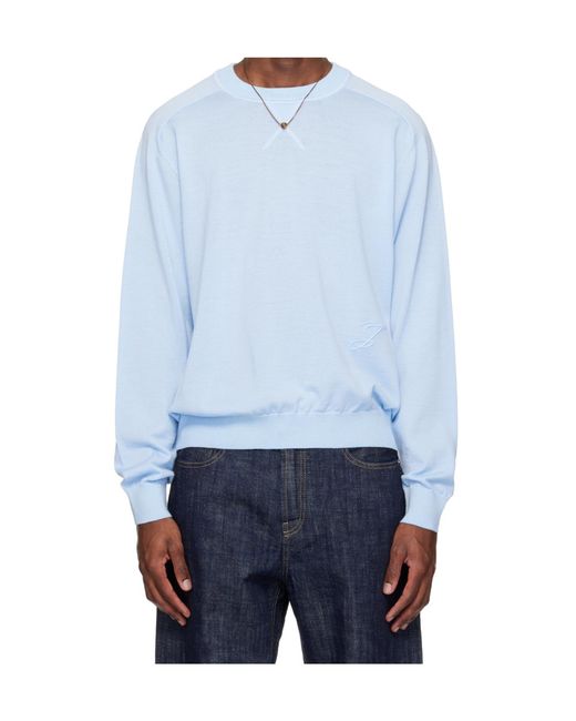 Jacquemus Blue Logo-Embroidered Top for men