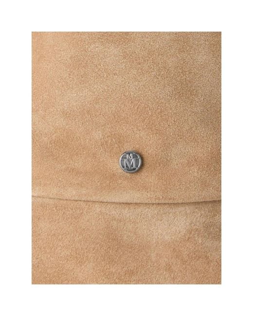 Maison Michel Natural Logo Plaque Bucket Hat