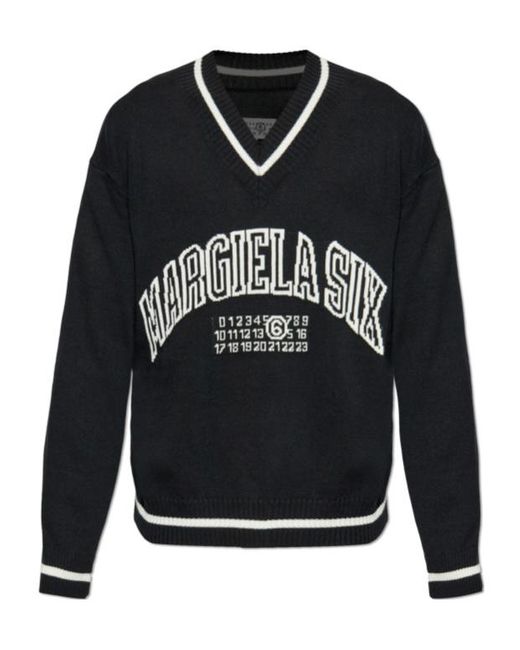 MM6 by Maison Martin Margiela Blue Cotton Sweaters for men