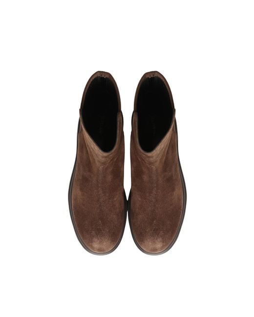 Stuart Weitzman Brown Round Toe Ankle Boots