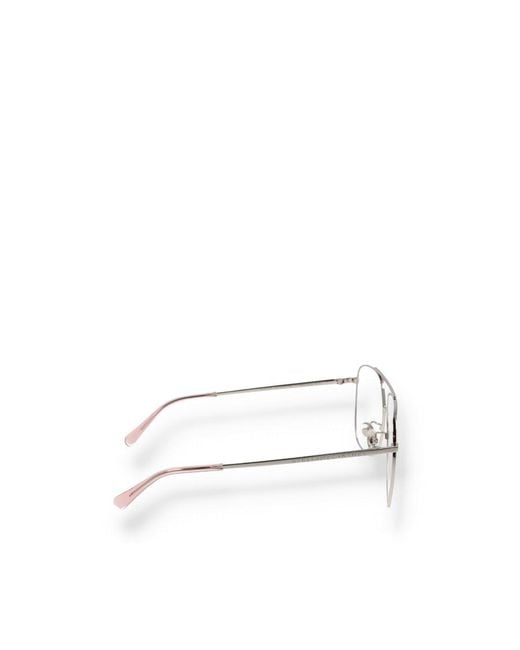 Stella McCartney White Eyewear Pilot-Frame Glasses