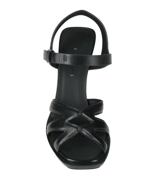 Max Mara Black Minimal Square Heel Sandals