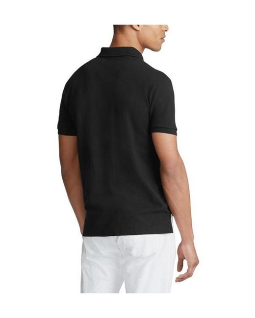 Polo Ralph Lauren Black Logo Short-Sleeved Polo Shirt for men