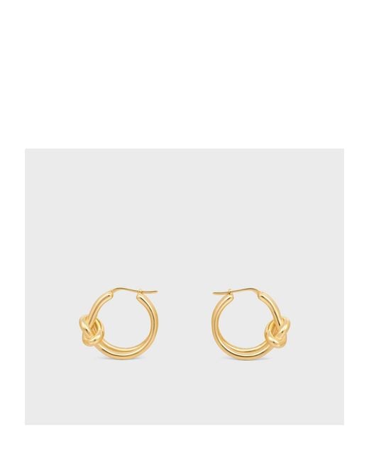 Céline Metallic Knot Double Hoops