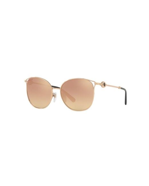 BVLGARI Pink Round Sunglasses