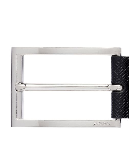 Prada Black Saffiano Buckle Belt for men