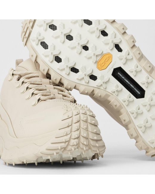 Moncler Natural Lace-Up Platform Sneakers