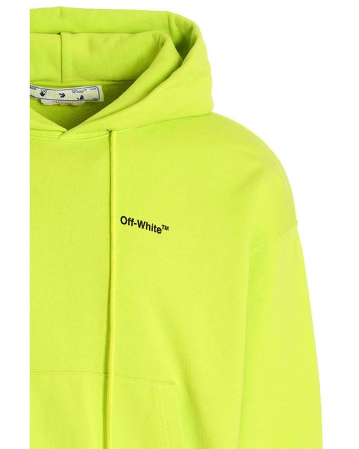 Off-White c/o Virgil Abloh Yellow Lime Sweatshirt Paper, Elastane for men