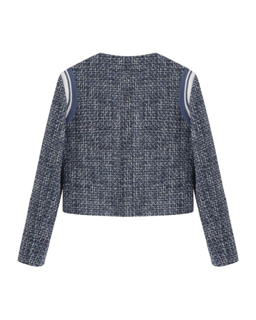 Marissa Chiara Blue Long-Sleeved Casual Jacket