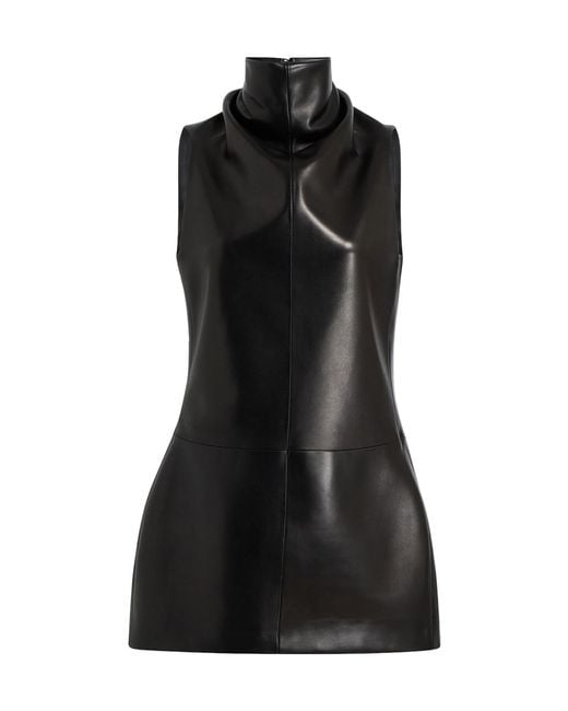Khaite Black Daria Sleeveless Mini Dress