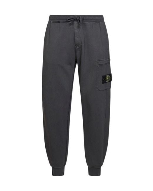 Stone Island Gray Elastic-Waist Athletic Pants for men