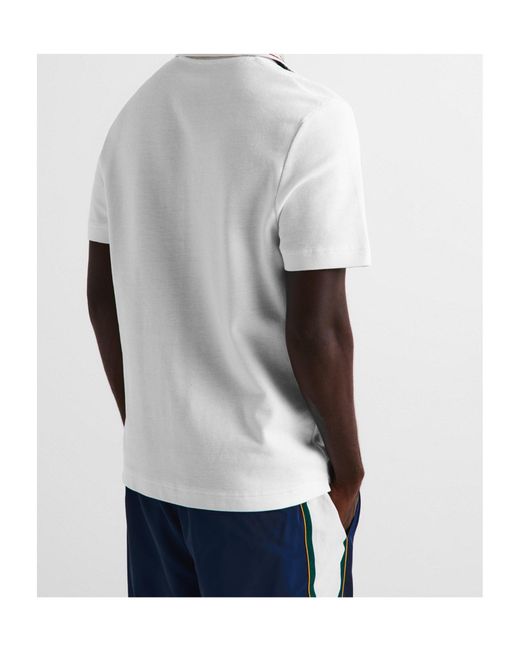 Casablanca White Logo Short-Sleeve Polo Shirt for men